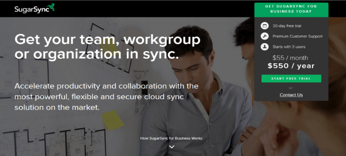 SugarSync Business Cloud storage