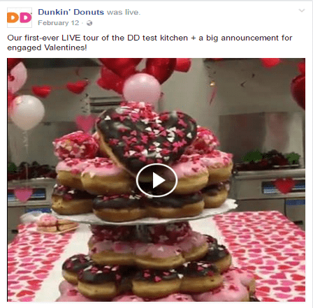 Resultado de imagen para Dunkin Donuts facebook live
