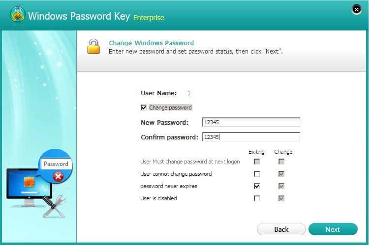 set new Windows 10 password