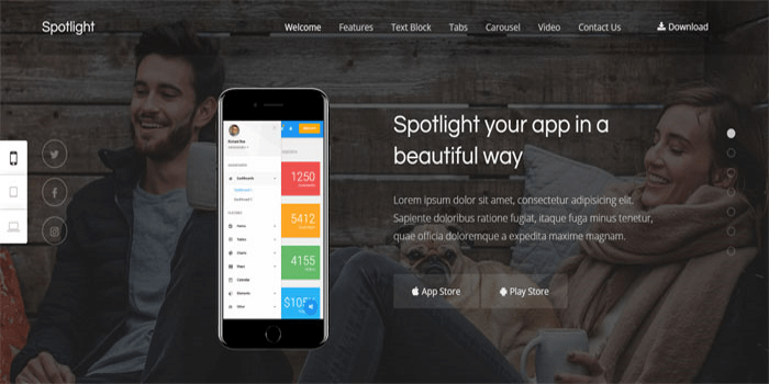 Spotlight - App Landing WordPress Theme