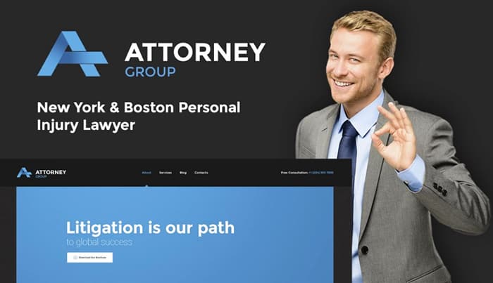 Attorney Group - Law Firm WordPress Theme