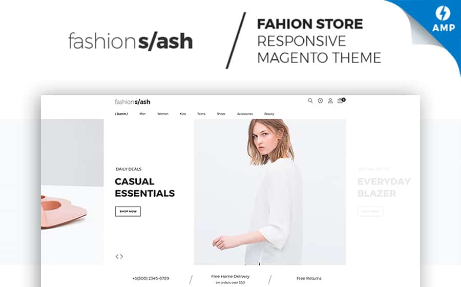 Fashion Slash - AMP Fashion Boutique Magento Theme