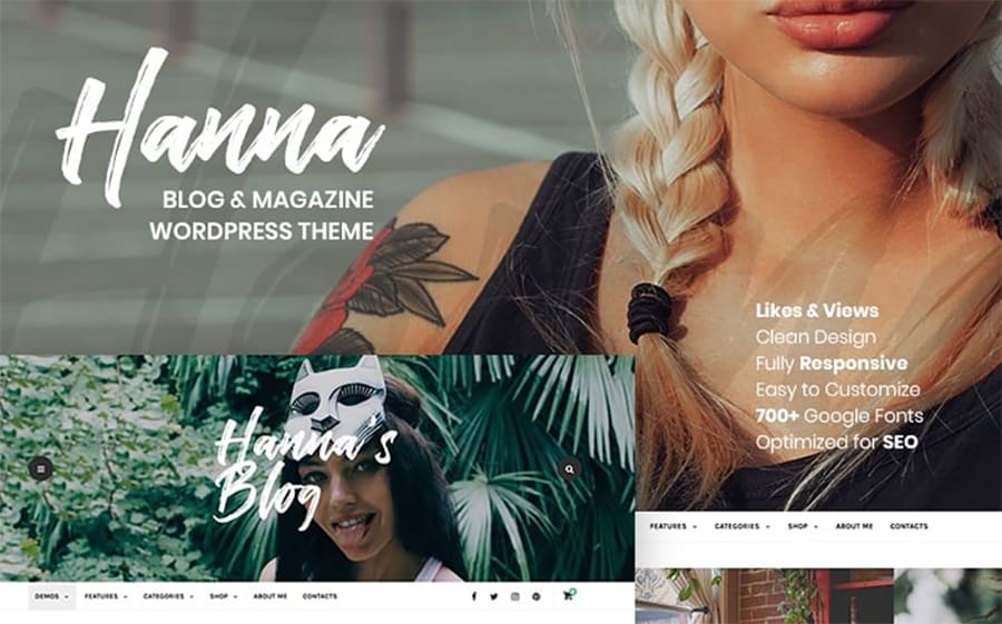 Hanna - A Beautiful Blog & Magazine WordPress Theme