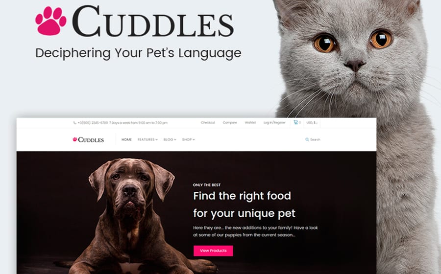 Cuddles - Pet Shop WooCommerce Theme