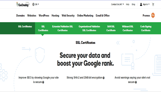 gODADDY SSL Certificates