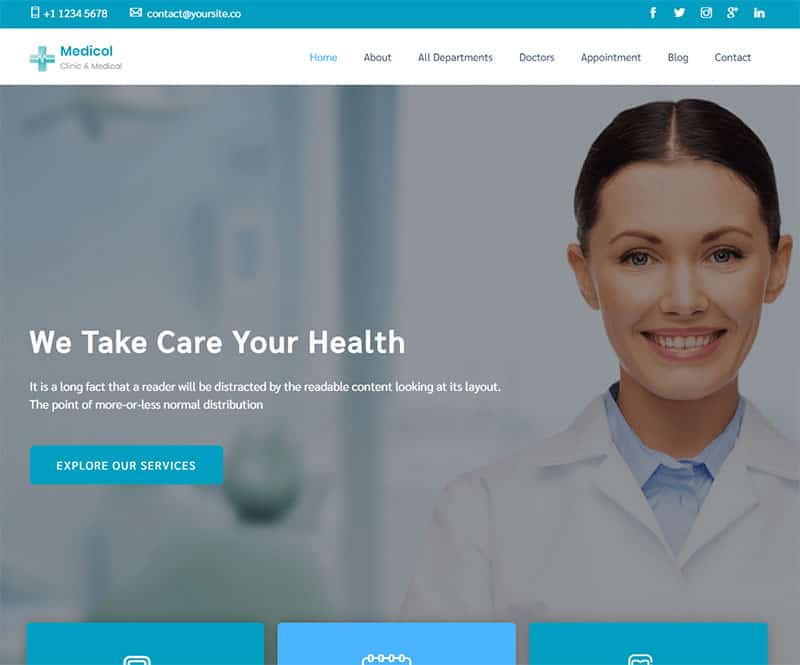 Medicol - Elementor Bootstrap for Medical & Clinic WordPress Theme
