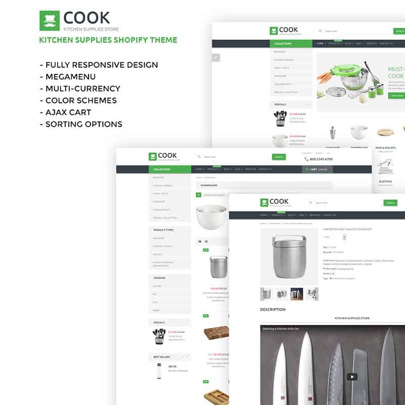 Cookware Shopify Theme    