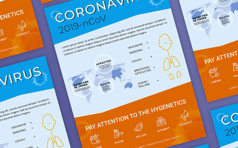 Free Coronavirus Prevention Flyer Corporate Identity Template