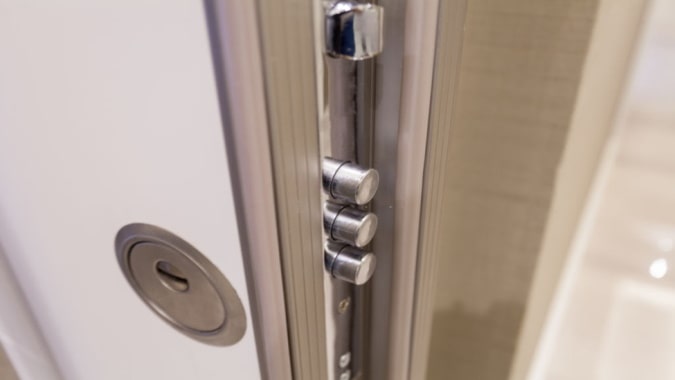 High-Security level lock on the main door