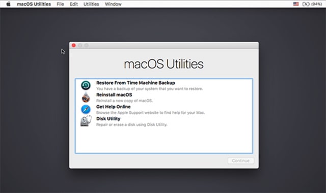 Try to Reboot the Mac in Recovery Mode