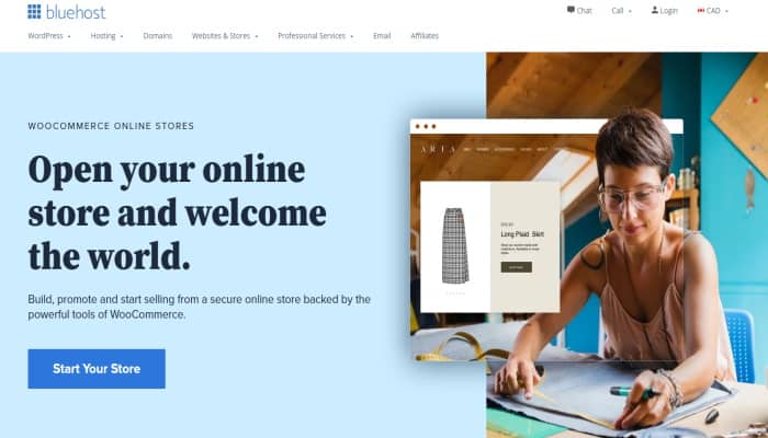 best e-Commerce platform Bluehost and Woocommerce 