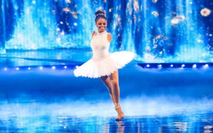 A ballerina dazzles the audience by dancing without arms
