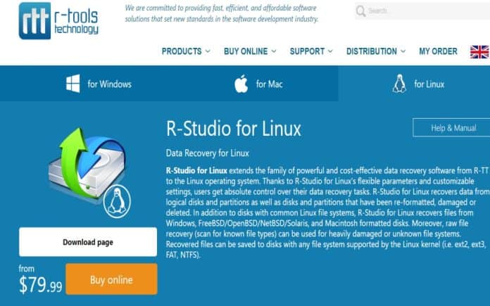 Best Linux Data Recovery Software R-Studio for Linux