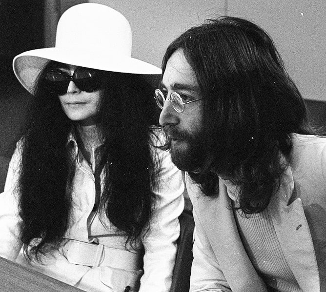 John Lennon with his wife Wikipedia